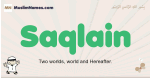 Saqlain muslim boys name and meaning, islamic boys name Saqlain