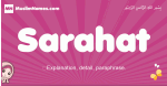 Sarahat arabic girls name and meaning, muslim girl name Sarahat