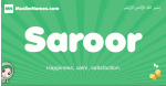 Saroor arabic girl name and meaning, quranic girls name Saroor