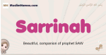 Sarrinah muslim girls name and meaning, islamic girls name Sarrinah