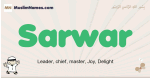 Sarwar muslim boys name and meaning, islamic boys name Sarwar