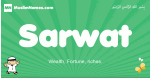 Sarwat arabic boys name and meaning, quranic boys name Sarwat