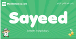 Sayeed arabic boys name and meaning, quranic boys name Sayeed