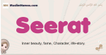 Seerat muslim girls name and meaning, islamic girls name Seerat