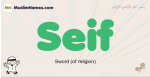 Seif muslim boys name and meaning, islamic boys name Seif