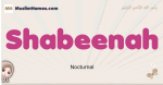 Shabeenah muslim girls name and meaning, islamic girls name Shabeenah