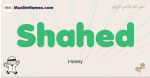 Shahed muslim boys name and meaning, islamic boys name Shahed
