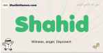 Shahid muslim boys name and meaning, islamic boys name Shahid