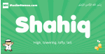 Shahiq arabic boys name and meaning, quranic boys name Shahiq
