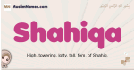 Shahiqa muslim girls name and meaning, islamic girls name Shahiqa