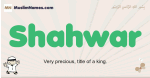 Shahwar muslim boys name and meaning, islamic boys name Shahwar