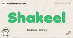Shakeel muslim boys name and meaning, islamic boys name Shakeel