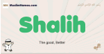 Shalih muslim boys name and meaning, islamic boys name Shalih