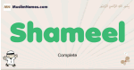 Shameel muslim boys name and meaning, islamic boys name Shameel