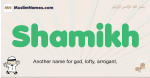 Shamikh muslim boys name and meaning, islamic boys name Shamikh