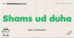 Shams-ud-duha muslim boys name and meaning, islamic boys name Shams-ud-duha