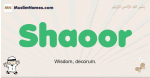Shaoor muslim boys name and meaning, islamic boys name Shaoor