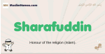 Sharafuddin muslim boys name and meaning, islamic boys name Sharafuddin
