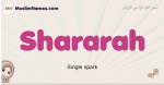 Shararah muslim girls name and meaning, islamic girls name Shararah