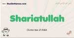 Shariatullah muslim boys name and meaning, islamic boys name Shariatullah