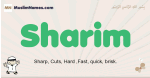Sharim muslim boys name and meaning, islamic boys name Sharim