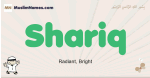 Shariq muslim boys name and meaning, islamic boys name Shariq
