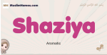 Shaziya muslim girls name and meaning, islamic girls name Shaziya