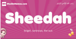Sheedah arabic girls name and meaning, muslim girl name Sheedah