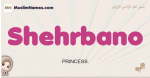 Shehrbano muslim girls name and meaning, islamic girls name Shehrbano