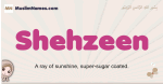 Shehzeen muslim girls name and meaning, islamic girls name Shehzeen
