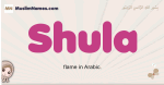 Shula muslim girls name and meaning, islamic girls name Shula