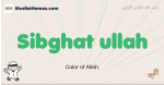 Sibghat-ullah muslim boys name and meaning, islamic boys name Sibghat-ullah