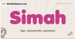Simah muslim girls name and meaning, islamic girls name Simah