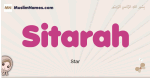 Sitarah muslim girls name and meaning, islamic girls name Sitarah