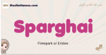 Sparghai muslim girls name and meaning, islamic girls name Sparghai
