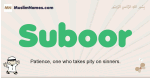 Suboor muslim boys name and meaning, islamic boys name Suboor