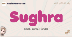 Sughra muslim girls name and meaning, islamic girls name Sughra