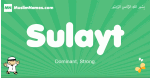 Sulayt arabic boys name and meaning, quranic boys name Sulayt