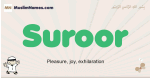 Suroor muslim boys name and meaning, islamic boys name Suroor