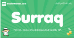Surraq arabic boys name and meaning, quranic boys name Surraq