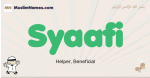 Syaafi muslim boys name and meaning, islamic boys name Syaafi