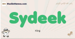 Sydeek muslim boys name and meaning, islamic boys name Sydeek