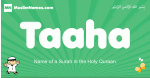 Taaha arabic boys name and meaning, quranic boys name Taaha