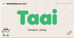 Taai muslim boys name and meaning, islamic boys name Taai