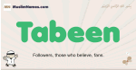 Tabeen muslim boys name and meaning, islamic boys name Tabeen
