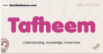 Tafheem muslim girls name and meaning, islamic girls name Tafheem