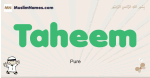 Taheem muslim boys name and meaning, islamic boys name Taheem