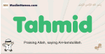 Tahmid muslim boys name and meaning, islamic boys name Tahmid