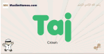 Taj muslim boys name and meaning, islamic boys name Taj