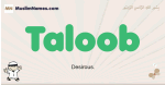 Taloob muslim boys name and meaning, islamic boys name Taloob